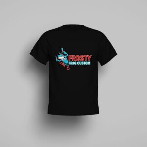Frosty Frog Custom T-Shirt – Black (Horizontal Logo)
